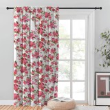 Set draperii blackout model floral cu rejansa transparenta cu ate pentru galerie, Madison, 250x250 cm, densitate 700 g/ml, Garden Flowers, 2 buc