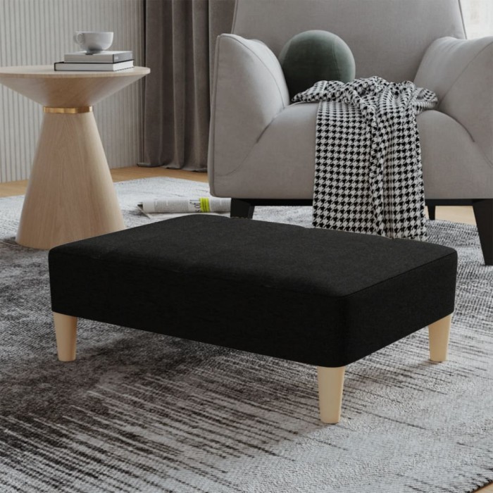 Taburet, negru, 78x56x32 cm, material textil