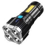 Cumpara ieftin Lanterna de mana reincarcabila L-S03 QUAKE-COB, 1 Led lateral + 4 LED-uri