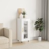 Gossi servanta, alb extralucios, 34,5x34x90 cm, lemn compozit