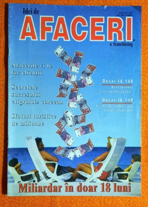 Revista Idei de afaceri nr 7 1995 Restaurant ca la mama acasa. Culturi asociate.