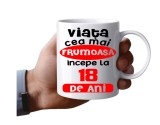 Cana alba personalizata, Viata frumoasa incepe la 18 ani sa arat asa, INOVATIX&reg;. 330 ml