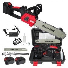 Mini Drujba Electrica 300mm, cu 2 acumulatori 48V, Lama 12&quot;, Trusa Transport, Craft-TEC MX1016