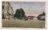 SV * Sibiu * HOTEL EUROPA * CAZARMA INFANTERIEI * tramvai * animatie * 1918, Circulata, Printata, Fotografie
