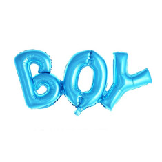 Balon folie color pentru aniversari, figurina mesaj BOY GIRL, 30 cm foto