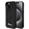 Husa originala Guess iPhone 15 Sequin Script Metal, negru, GUHCP15SPSFDGSK
