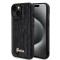 Husa originala Guess iPhone 15 Sequin Script Metal, negru, GUHCP15SPSFDGSK