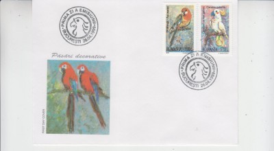 C12 - FDC Romania - Pasari decorative - LP1482 - 1999 foto