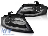 Kit de faruri tuning cu lumini DRL reale potrivit pentru Audi A4 B8 04.2008-2011 sedan/combinate, stanga si dreapta Performance AutoTuning