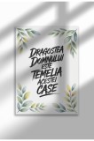 Carcasa Temelia Acestei - Poster Canvas Religios Romanesc Neramat - Print Digital | A4 (21 x 29.7 cm)