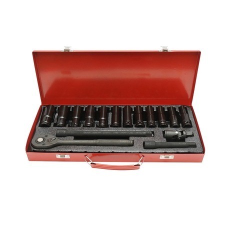 Trusa chei tubulare, 16 piese, chrome vanadium, 8-24 mm, 1 2 antrenor cu clichet