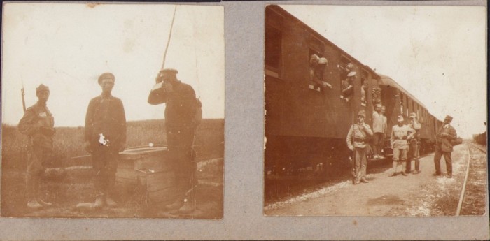 P1746N Prizonieri de război ruși luați de armata austro-ungară, Primul Război Mondial, lot de 2 fotografii