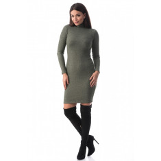 J945-14 Rochie scurta si mulata cu guler stil helanca