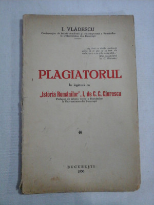 PLAGIATORUL - I. VLADESCU foto