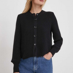 Sisley cardigan femei, culoarea negru, light