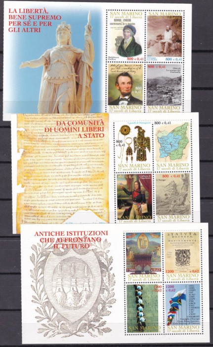 San Marino 2000 Aniv. 1700 ani MI 1909-1928 ( 5 kleib.) MNH