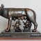 Lupoaica cu gemeni - statueta metalica, feronerie artizanala Centrocoop anii 70