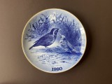 Farfurie de colectie din portelan danez Tove Svendsen, tematica pasari, editia anului 1980, designer John Jonsson