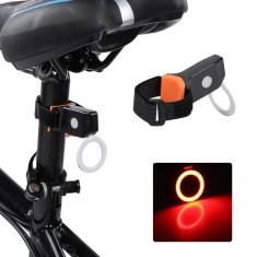 Lumina LED rosie, impermeabila, cu incarcare USB, 5 moduri de iluminare pentru trotineta electrica scouter scuter bicicleta foto