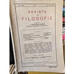 Revista de Filosofie - Vol. XXIII Nr. 4. Oct.-Dec. 1938