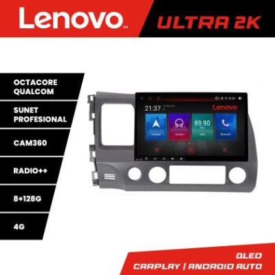 Navigatie Honda Civic 2005-2011 M-044 Octa Core Android Radio Bluetooth GPS WIFI/4G DSP 2K 8+128GB 360 Toslink CarStore Technology foto