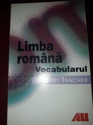 CARTE vintage-LIMBA ROMANA-Vocabularul-Gramatica-POCKET TEACHER-2 buc,T.GRATUIT foto