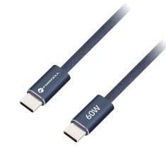 Cablu USB-C la USB-C Forcell F-Energy ACYH23 QC4.0 PD 60W Cafule Color, 1.2m, Albastru Inchis