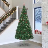 vidaXL Brad de Crăciun cu lumini decorative cu coarde Verde 400 cm PVC 3394824