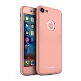 Husa de protectie pentru Apple iPhone 8, iPaky Pro Rose-Gold Original Case, acoperire completa 360 grade cu