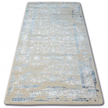 Covor acril Manyas 0920 albastru si fildeş, 80x150 cm