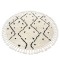 Covor Berber TETUAN B751 cerc zigzag cremă Franjuri shaggy, cerc 120 cm