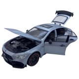 Macheta Mercedes CLS AMG GT argintiu lumini sunet deschide usile si capotele 1:24