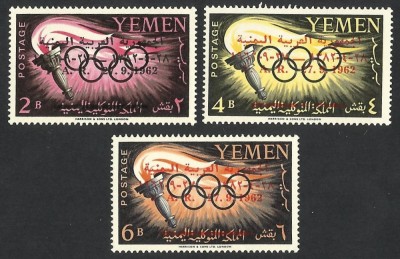 SERIE YEMEN--SPORT-JOCURILE OLIMPICE--SUPRATIPAR--1969--MNH foto