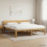 Cumpara ieftin Cadru de pat dublu cu spatar ROSTOCK Alb 180 x 200 cm