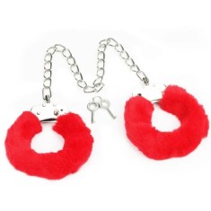 Catuse Maini Fluffy Cuffs, Rosu