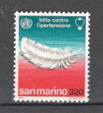 San Marino.1978 Campanie impotriva hipertensiunii SS.461, Nestampilat