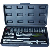 Heinner CTSM026 - Set capete chei tubulare 4-14 mm patrat 1/4 inch 24 bucati