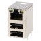 Soclu RJ45 USB A THT 8p8c &icirc;n unghi