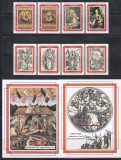 Ghana 1993 - Crăciun - Picturi de Botticelli, D&uuml;rer, Serie + 2 Colite, SET COMPLET, RARE, Cota 36.50 EURO, MNH