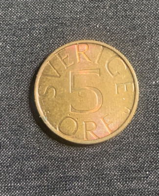 Moneda 5 ore 1983 Suedia foto