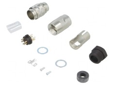 Conector M16 Mufă Tată 5-Pin Lipire pe Cablu 300V Drept
