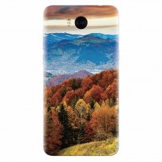 Husa silicon pentru Huawei Y6 2017, Autumn Mountain Fall Rusty Forest Colours