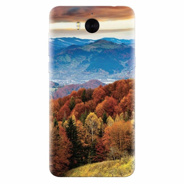 Husa silicon pentru Huawei Y5 2017, Autumn Mountain Fall Rusty Forest Colours