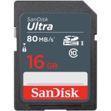 Card Memorie SDHC SanDisk Ultra, 16Gb, Clasa 10 SDSDUNS-016G-GN3IN