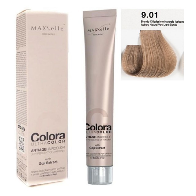 Blond foarte deschis cenusiu 9.01 Vopsea Colora MaXXelle cu extract de Goji 100 ML