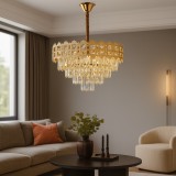 Candelabru Auriu , Design Modern, 8 Surse De Lumina, 500 X 125 Mm