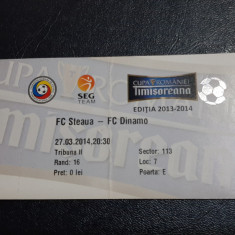 Bilet Steaua - Dinamo (cupa rom.)