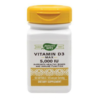 Vitamina D3 5000 UI Nature s Way, 60 capsule, Secom foto