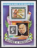 Sao Tome si Principe1980-100 de ani de la moartea lui Rowland Hill,ColitaNDT,MNH, Nestampilat