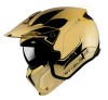 Casca Moto Scuter MT Streetfighter SV A9 Auriu Crom Lucios, Ochelari Soare, Masca Barbie &amp; Cozoroc Detasabil